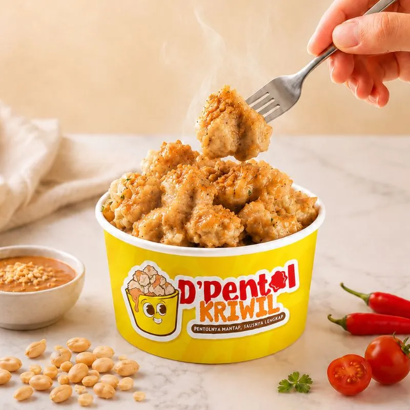 Pentol Kriwil Sambal Kacang